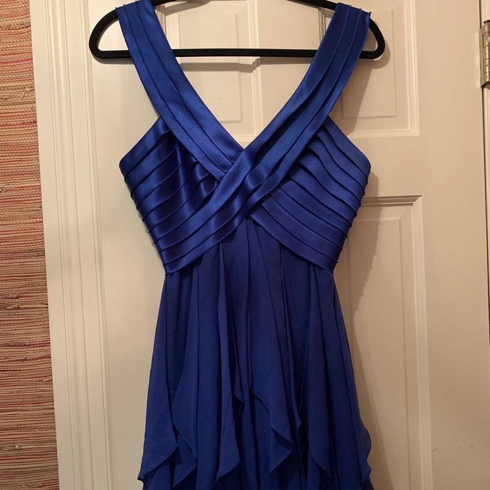 Royal blue BCBG Max Azria dress.